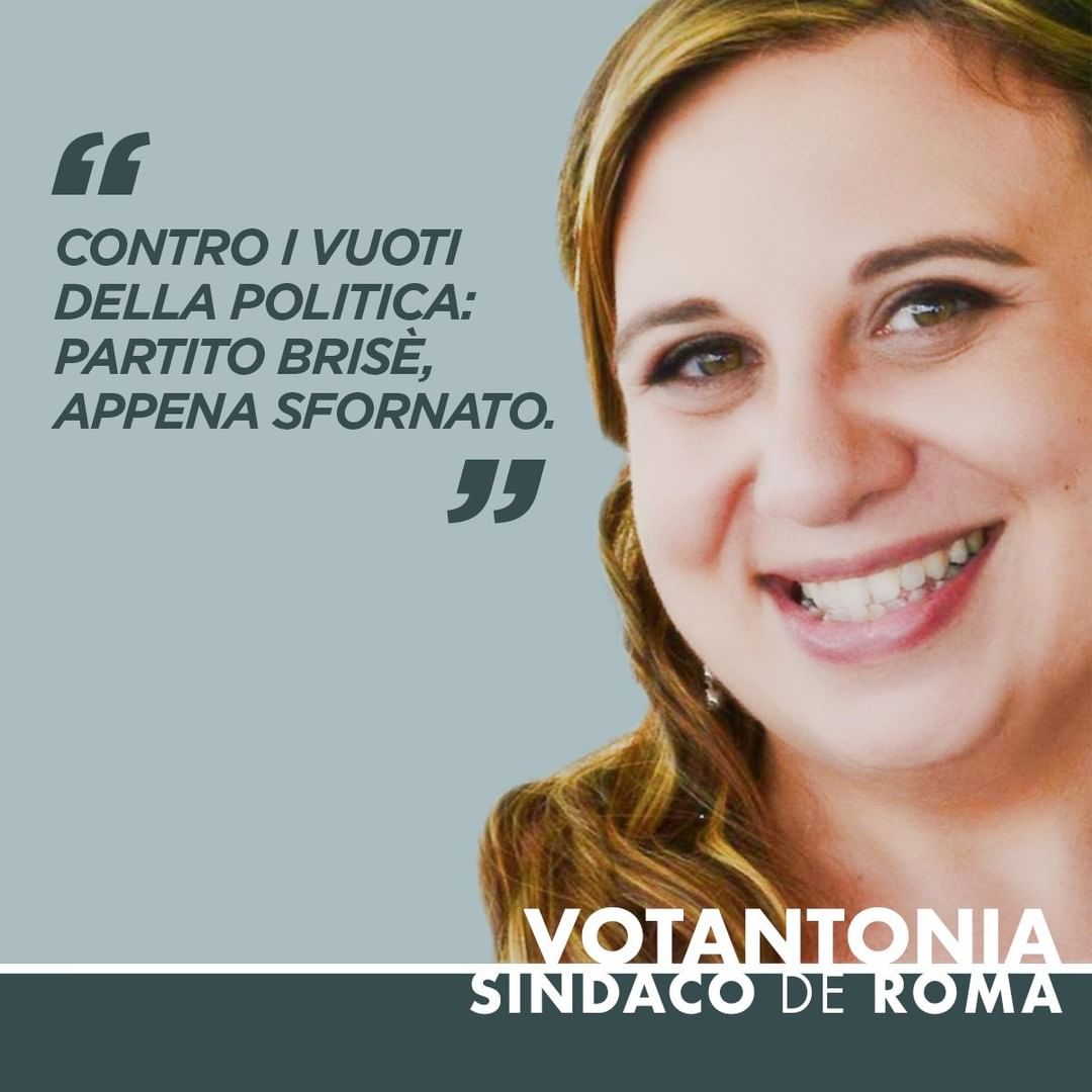 Contro i vuoti della politica:⠀ Partito brisè, appena sfornato.⠀ ⠀ #votantonia #therealvotantonia #consultazionibis #crisidigoverno