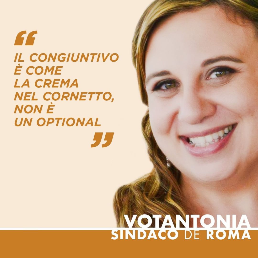 Il congiuntivo è come la crema nel cornetto, non è un optional⠀ #votantonia #grammarnazi